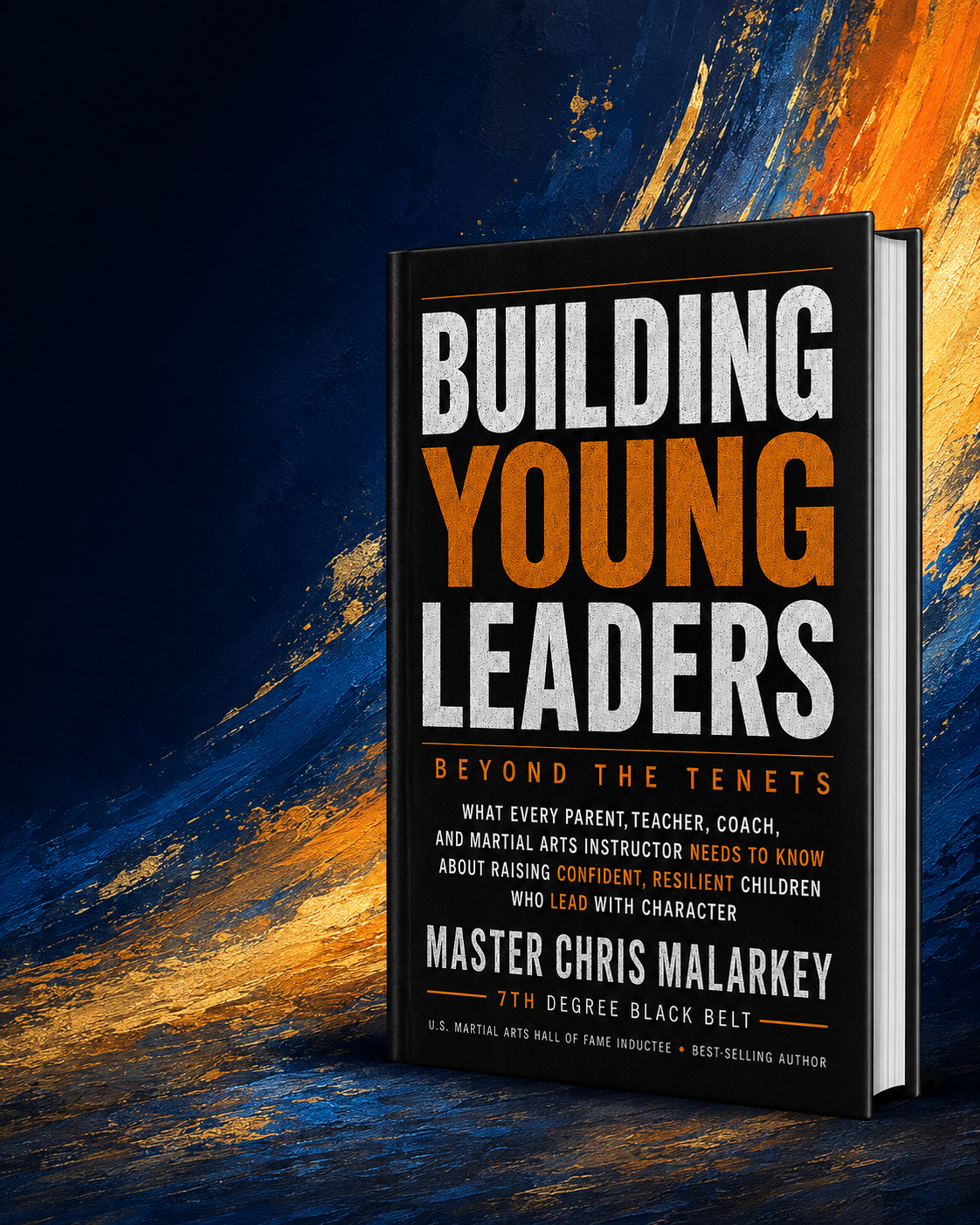 Painted book cover: Building Young Leaders: Beyond the Tenets by Master Chris Malarkey